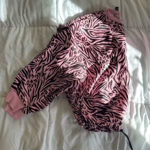 H&M cropped animal print sweatshirt